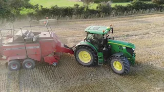 Harvest 19! Baling wheaten straw