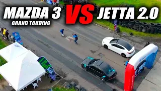 MAZDA 3 VS JETTA 2.0 🔥Fullcars Drag Race