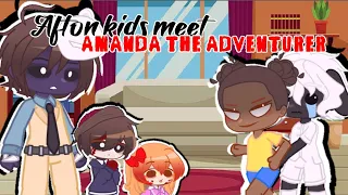 Afton kids meet Amanda the adventurer || part 1(another dimension) || my au || Gacha club