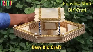 Easy kid craft || Popsicle stick boat making || Craft ideas # raj easy craft