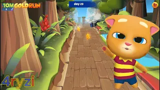 talking tom gold run - day 23 - Talking Ginger gold run in adventure & gameplay & boss fight 😼🆚🦝