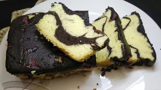 ZEBRA CAKE RECIPE IN REGULAR SAUCE PAN l CHOCOLATE & VANILLA CAKE l EGGLESS & WITHOUT OVEN। Cake