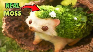 I Made A Mossy Hedgehog For All Your Cottagecore Needs l DIY Art Doll