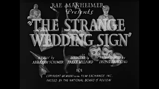 1932 16mm Short Film - The Strange Wedding Sign