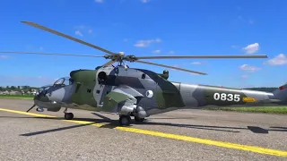 TURBINE RC MIL MI-24 THE FLYING TANK CZECH AIR FORCE SCALE MODEL HELICOPTER