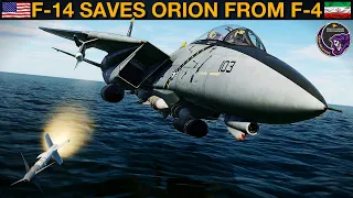 1987 USN F-14 Tomcats Save P-3C Orion From Iranian F-4E Phantom Attack | DCS Reenactment