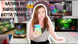 RATING MY SUBSCRIBERS BETTA FISH TANKS!!...AGAIN! | ItsAnnaLouise