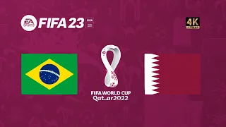 Brasil x Catar | FIFA 23 Gameplay Copa do Mundo Qatar 2022 | Final [4K 60FPS]