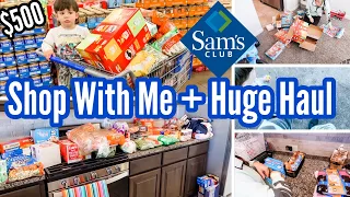 SAM'S CLUB HAUL + SHOP WITH ME | HUGE GROCERY HAUL FAMILY OF 6 | WE RAN OUT OF EVERYTHING WHILE SICK