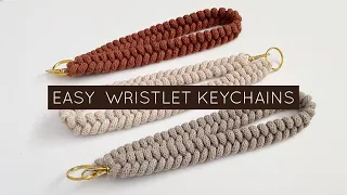 DIY: EASY WRISTLET KEYCHAIN TUTORIAL | MACRAME KEYCHAIN | MACRAME WRISTLET | FISHTAIL KEYCHAIN