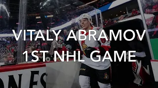 Vitaly Abramov 1st NHL Game Highlights