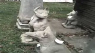 weird statues in the stone garden on the road to Ayahuasca