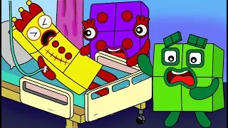 Oh No!!, NB 3 Is Seriously Injured Numberblocks Fanmade Coloring Story