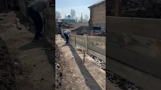 Заканчиваем с фундаментом под пристрой к дому😁 #shorts