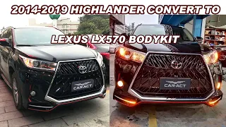 2014-2019 Toyota Highlander Tune into Lexus LX570 Style Body kit