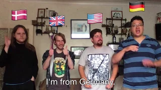 Denmark, British, American, and Germany Sign Language by Deaf Furs