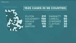Update: 1525 coronavirus cases in Georgia, 48 deaths