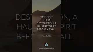 Understanding Biblical Proverb 16:18: How Pride Leads To Destruction | Winds Of The Spirit #shorts