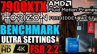 Horizon Forbidden West | Highest Quality Settings | FMF = On | 7900xtx Benchmark 2160p/4k | FSR 2.2