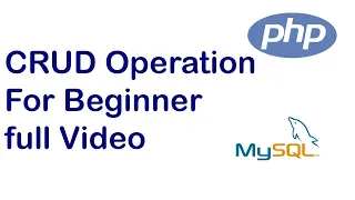 php crud operations - select insert update delete  php tutorial for beginners