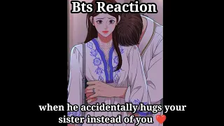 bts imagine : when he accidentally hugs your sister instead of you🤭 #btsimagines #btsff #btsreaction