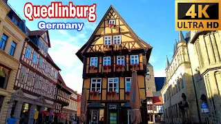 Quedlinburg Germany 🇩🇪 - August 2022 - 4K-60fps the Best, Walking Tour (▶️9min) Quedlinburg