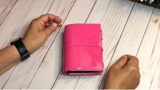 ON-THE-GO WAR BINDER SETUP IN POCKET RINGS | Filofax Domino Pink Patent | Part 2 of 2