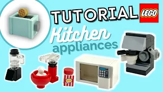 5 Easy Appliances for Your LEGO Kitchen Build! Tutorial
