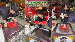 MAY DALANG PAKWAN ANG MGA BATA GAWIN KODAW ICE CREAM ROLL DITO SA MACHINE KO!!