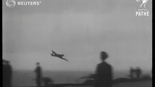 Spitfires on aircraft carrier (1943)