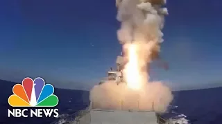 Russian Cruise Missiles Hit ISIS Targets In Syria | NBC News