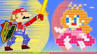 MARIO ROBOT BATTLE! Hot & Cold but Can Upgrade Myself in New Super Mario Bros. Wii? | Game Animation