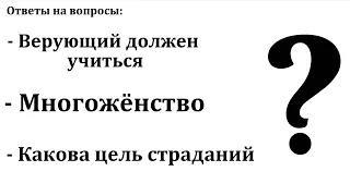 Ответы на вопросы. А. С. Антонюк. МСЦ ЕХБ