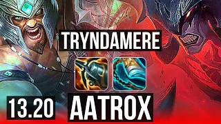 TRYNDA vs AATROX (TOP) | Rank 1 Trynda, Rank 6, 7/2/5 | KR Challenger | 13.20