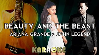 Ariana Grande, John Legend - Beauty and the Beast (Karaoke Instrumental) | Lower Key Acoustic Guitar