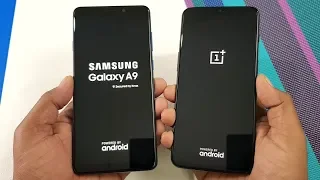 Samsung Galaxy A9 (2018) vs One Plus 6T Speed Test !