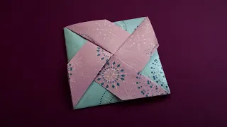 Милый оригами конверт ✦ Подарочная упаковка из бумаги без клея ✦ Как сделать бумажный конвертик