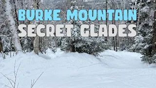 Skiing Super Secret Glades at Burke Mountain