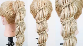 Spiral Braided Ponytail For Beginners - High Ponytail Hairstyles for Long Hair - Easy Spiral Braid!