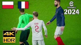 eFootball 2024 - Poland vs France - Gameplay Xbox Series X [4K HDR 60FPS]