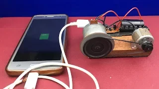 DIY Free Energy Generator Experiments - How to Make Mobile Phone Charger At Home Using DC Motor