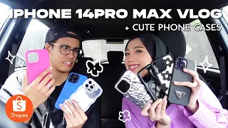 iPhone 14 Pro Max unboxing + shopee cases haul vlog! 💜 | Vlog Diaries