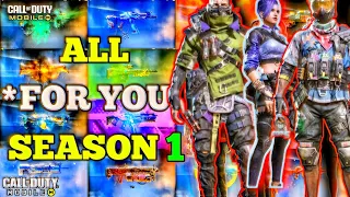 MEGA Especial "FOR YOU" Draws | TODAS las ruletas PARA TI en la TEMPORADA 1 CODMOBILE