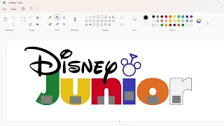 How to draw a Teletubbies Disney Junior logo using MS Paint | How to draw on your computer