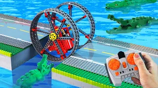 How To Build LEGO Car Cross Gap of Swimming Pool?? - Lego Technic