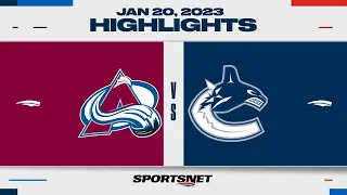 NHL Highlights | Avalanche vs. Canucks - January 20, 2023