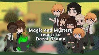 Magic and Mystery (M&M)  reacts to Dazai Osamu |1/2| (HP x BSD crossover) Fanfic au