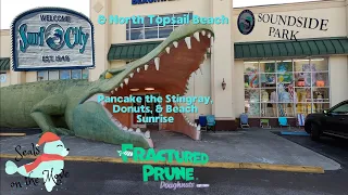 Surf City North Carolina & North Topsail Beach NC - Pancake the Stingray, Donuts, & Beach Sunrise