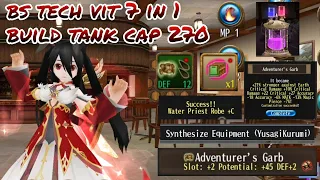 toram online - bs tech vit 7 in 1 build tank cap 270 crafting 2 slot armor - yusagi