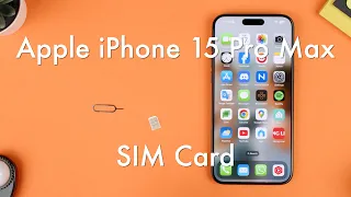How to insert SIM card on Apple iPhone 15 Pro Max || Apple iPhone 15 Pro Max